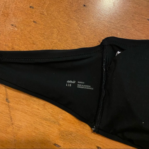 Aerie black bandeau bathing suit top - Picture 2 of 2